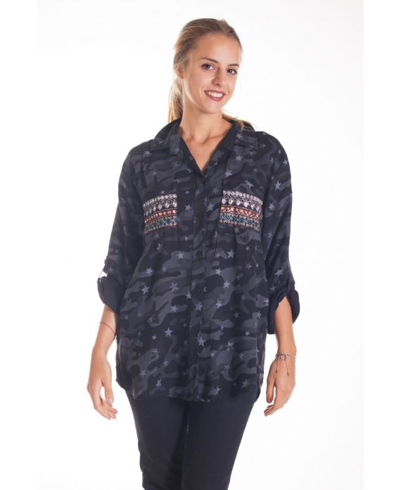 CAMICIA MILITARE 4139 NERO