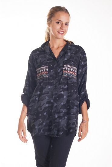 SHIRT MILITAIRE 4139 ZWART