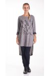 PULL TUNIQUE PLUMES 4141 GRIS