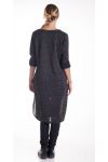 SWEATER TUNIC FEATHERS 4141 BLACK