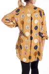 LARGE SIZE BLOUSE PRINTS 4161 MUSTARD