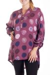 GROOT FORMAAT BLOUSE PRINTS 4161 BORDEAUX