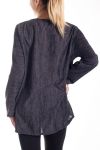 LARGE SIZE SWEATER NECKLINE FEATHER 4131 BLACK