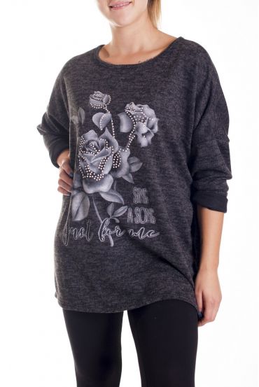 GROßE PULL-BLUME CLOUTEE 4126 SCHWARZ