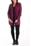 GRANDE TAILLE GILET/VESTE 2 POCHES 4163 BORDEAUX