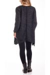 LARGE SIZE SWEATER TUNIC BRILLIANT EFFECT 4164 BLACK