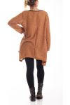 LARGE SIZE SWEATER TUNIC BRILLIANT EFFECT 4164 MUSTARD