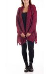 GRANDE TAILLE GILET 2 POCHES EFFET BRILLANT 4165 BORDEAUX