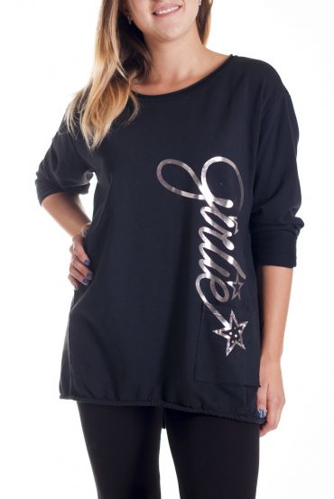 GRANDE TAILLE T-SHIRT GIRLIE 4190 NOIR