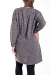 GRANDE TAILLE PULL CLOUTE JOY 4194 GRIS