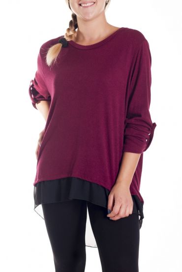 GROßE PULLOVER TUNIKA DOS SEGELN 4192 BORDEAUX