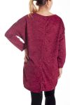 GRANDE TAILLE PULL CLOUTE NYC 4193 BORDEAUX