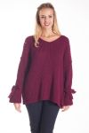 PULLOVER MANCHES NŒUD 4204 BORDEAUX