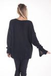 PULLOVER MANCHES NŒUD 4204 NOIR