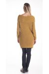 PULLOVER KLEID MESH-4200 SENF