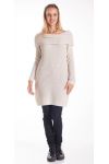 PULLOVER KLEID MESH-4200 BEIGE