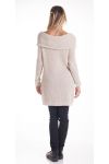 PULLOVER KLEID MESH-4200 BEIGE