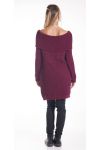 PULL ROBE MAILLE 4200 BORDEAUX