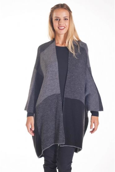 CHALECO DE PONCHO 4209 GRIS