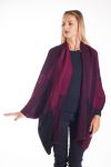 GILET PONCHO 4209 BORDEAUX