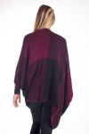 GILET PONCHO 4209 BORDEAUX