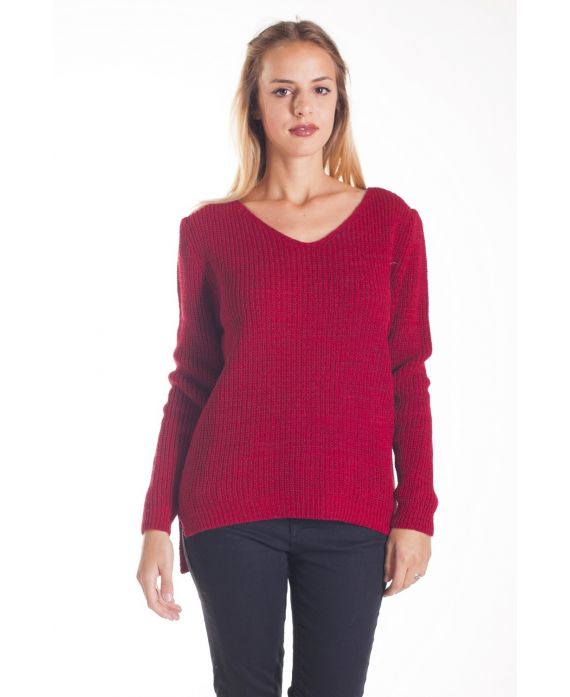 MAGLIONE MOHAIR BACK FANTASY 4206 ROSSO