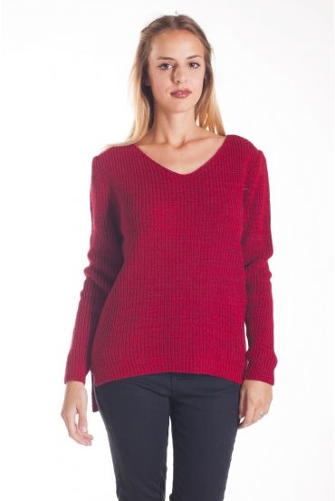 MAGLIONE MOHAIR BACK FANTASY 4206 ROSSO