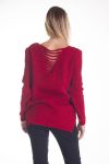 MAGLIONE MOHAIR BACK FANTASY 4206 ROSSO