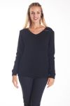 MAGLIONE MOHAIR BACK FANTASY 4206 NERO