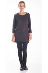 MAGLIONE TUNICA SPALLE CLOUTEES 4202 NERO