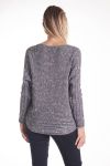 PULL EFFETTO TACHETE 4207 GRIGIO