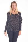 PULL EFFET TACHETE 4207 NOIR