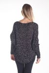 PULL EFFETTO TACHETE 4207 NERO