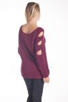 PULL EPAULES OUVERTES 4208 BORDEAUX