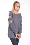 PULL EPAULES OUVERTES 4208 GRIS