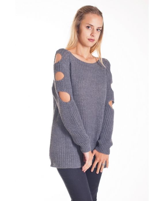 PULL EPAULES OUVERTES 4208 GRIS