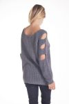 PULL EPAULES OUVERTES 4208 GRIS