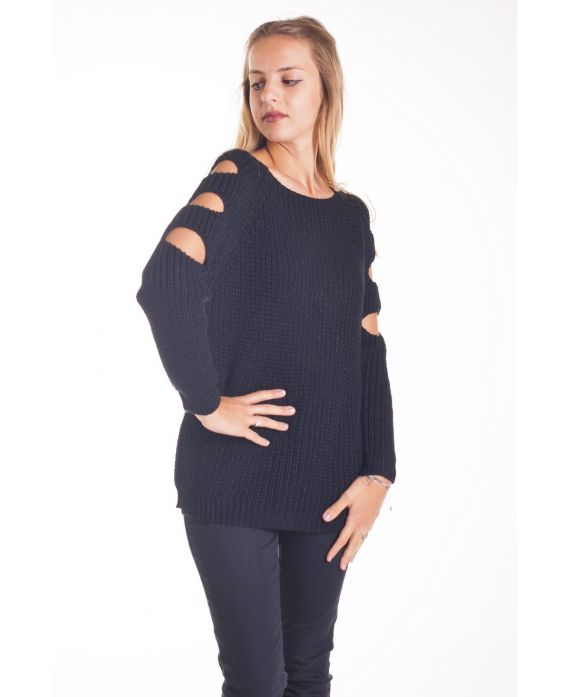 PULL EPAULES OUVERTES 4208 NOIR