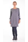 PULL TUNIQUE PERLES MOUTARDE 4203 GRIS CLAIR