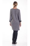 PULL TUNIQUE PERLES MOUTARDE 4203 GRIS CLAIR