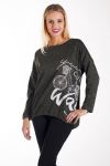 PULL IMPRIME 4213 VERT MILITAIRE