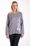 PULLOVER DRUCKT 4213 GRAU