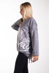 PULLOVER DRUCKT 4213 GRAU