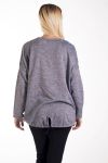 PULLOVER DRUCKT 4213 GRAU