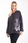 PULLOVER DRUCKT 4213 SCHWARZ