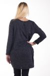 PULL TUNIQUE POCHES 4215 NOIR