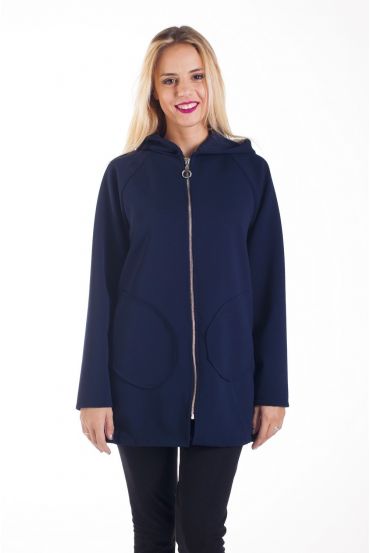 JACKE HAT KAPUZE 4216 BLAU