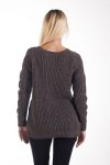 EEN TRUI VAN MOHAIR TWIST 4221 TAUPE