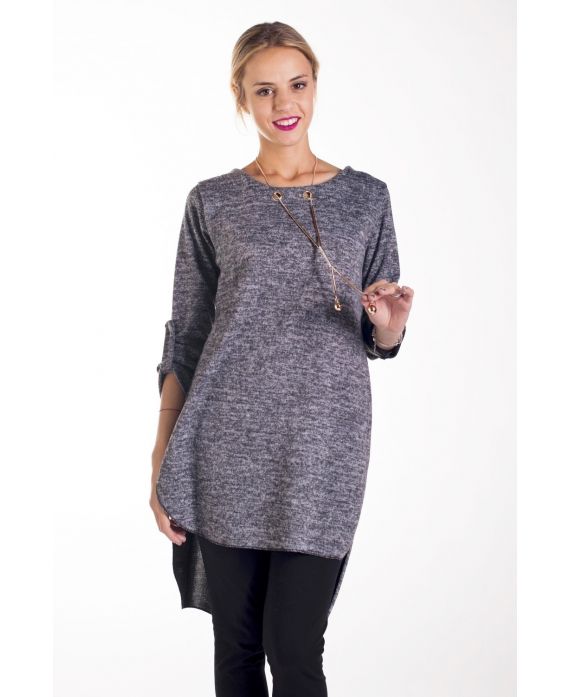 PULL TUNIQUE BIJOUX 4140 GRIS