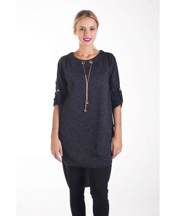 PULL TUNIQUE BIJOUX 4140 NOIR